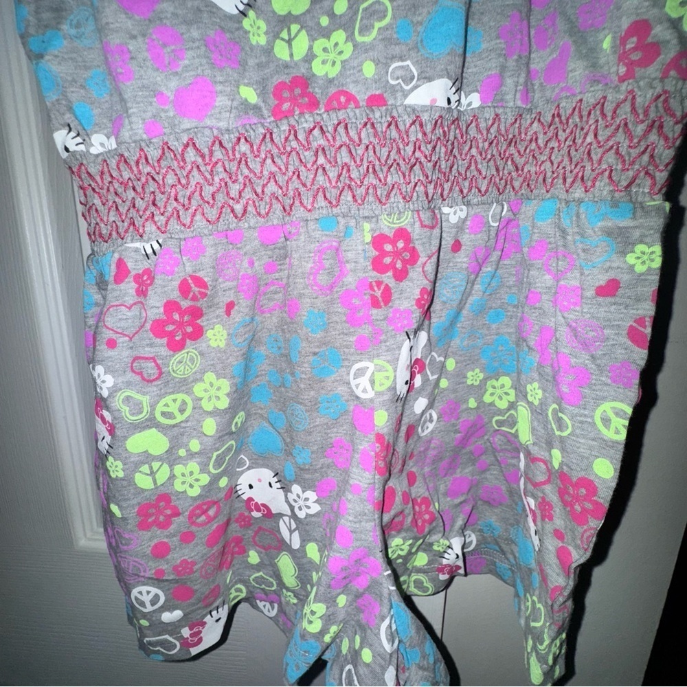 Hello Kitty Girls Romper L 10/12 Evy One Shoulder Colorful Sleeveless Sanrio - Picture 6 of 8